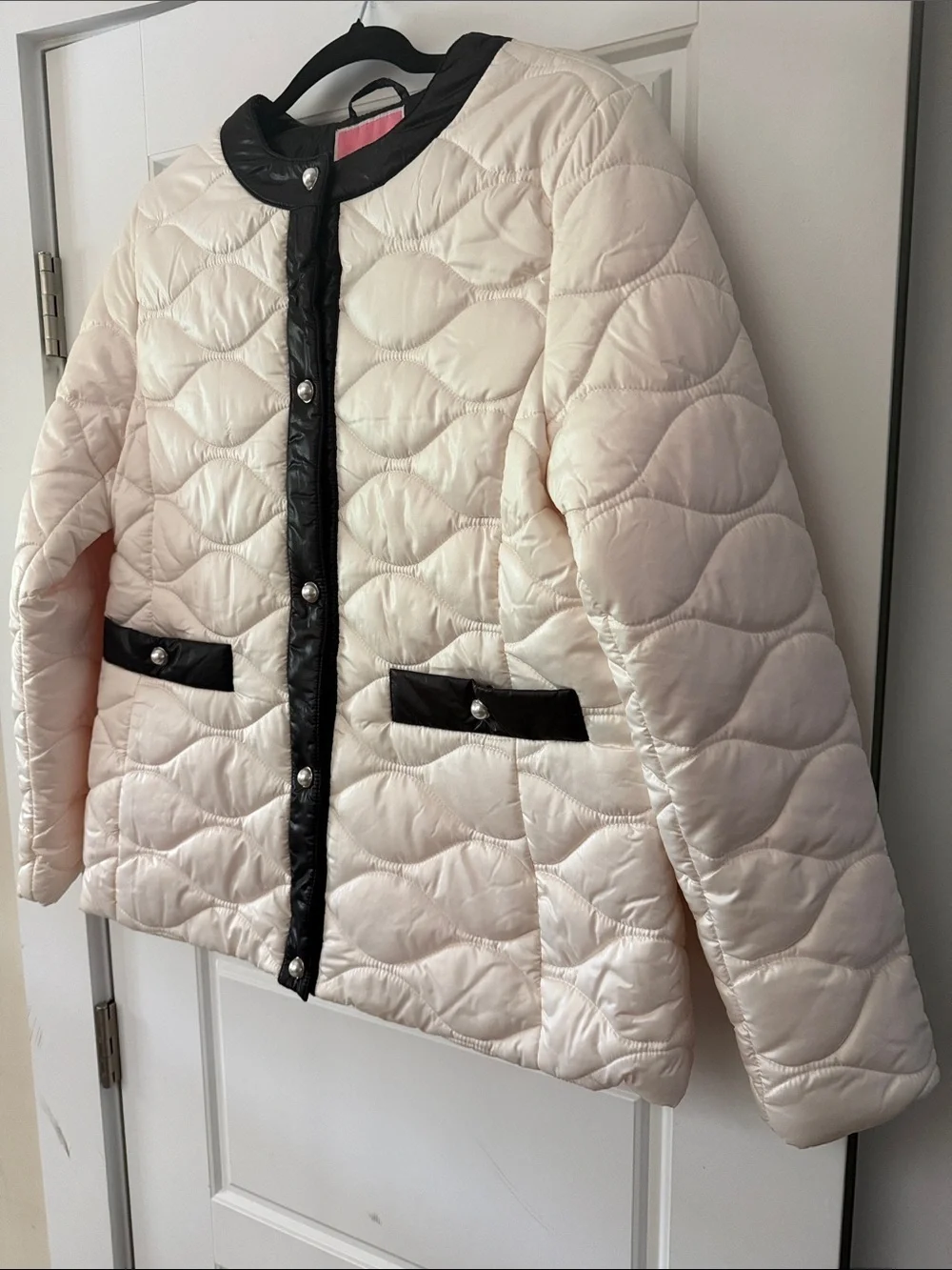 NWOT kate spade New York Quilted Jacket with Pearl Buttons